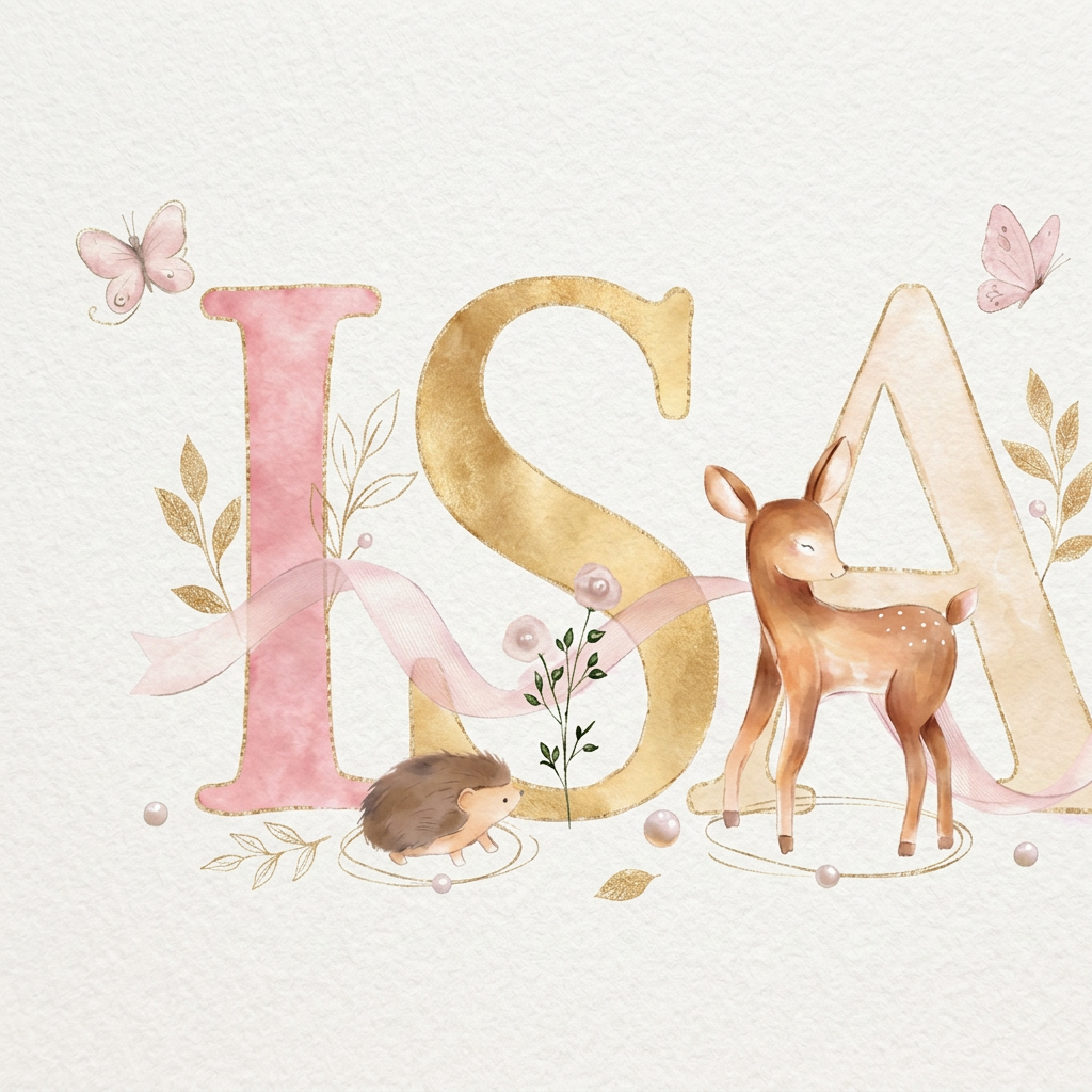 Woodland Pastels - Baby Name Print