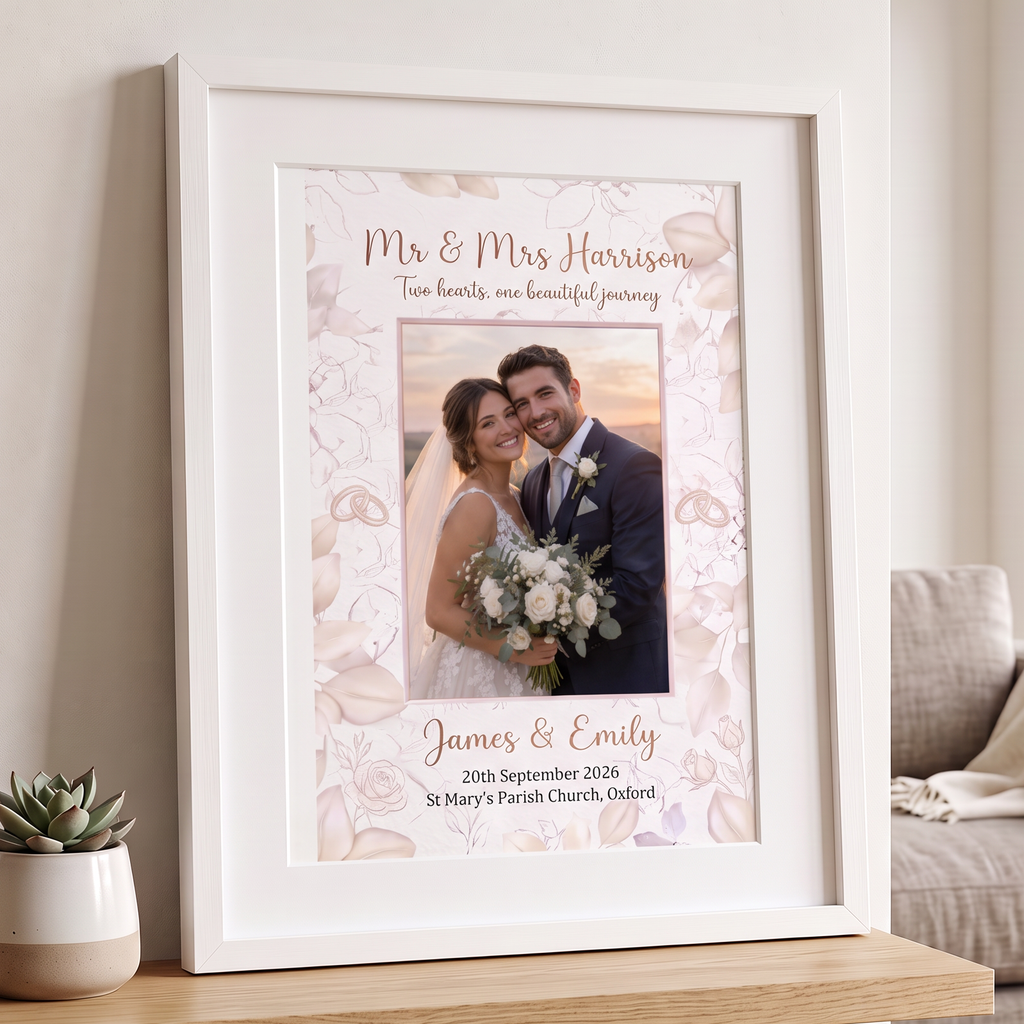 Personalised Wedding Photo Print
