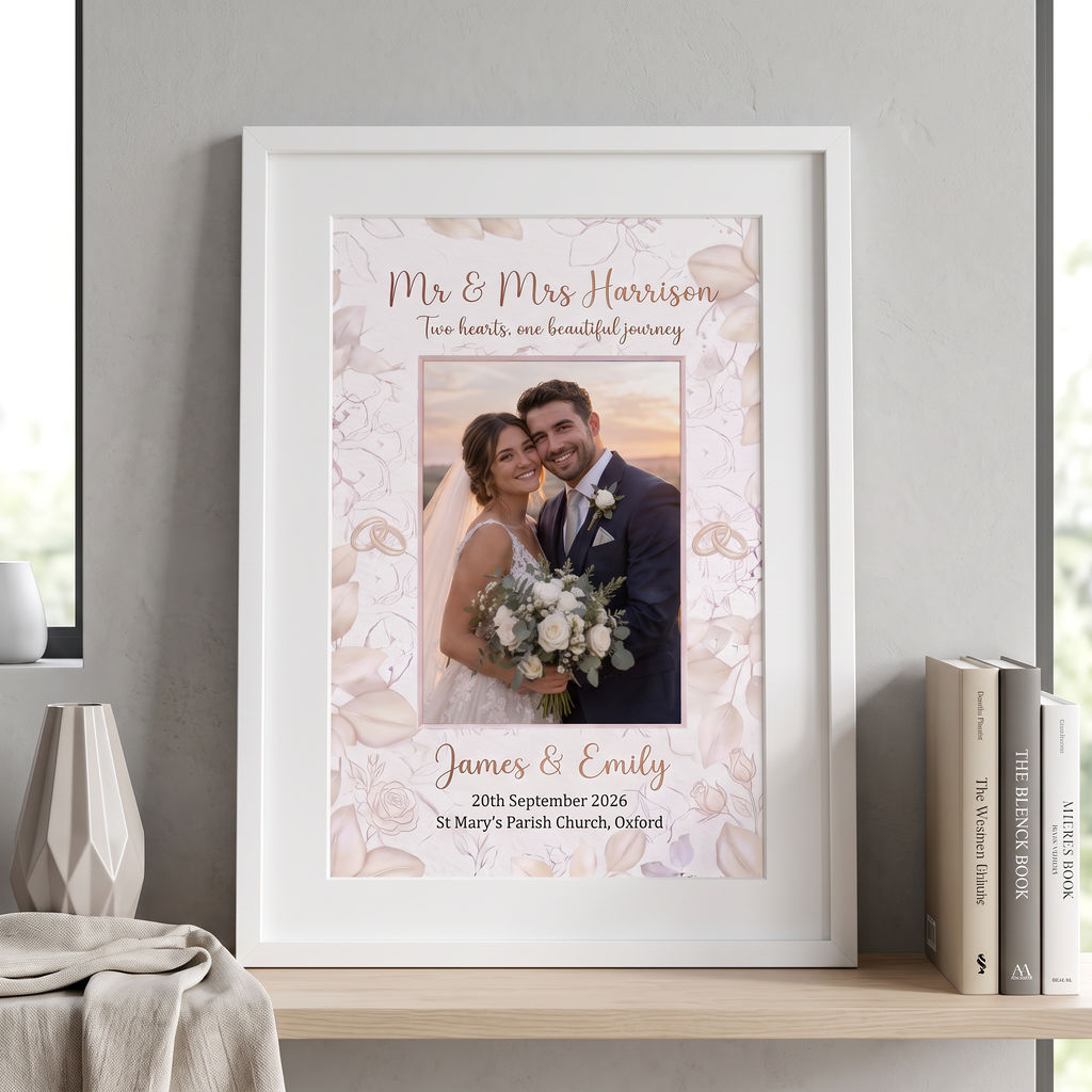 Personalised Wedding Photo Print