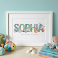 Ocean Watercolours - Baby Name Print